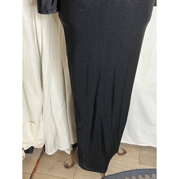 Fashion Nova Black Long Sleeve Backless Dress With Rhinestone Trim Evening  flaw - Picture 10 of 16